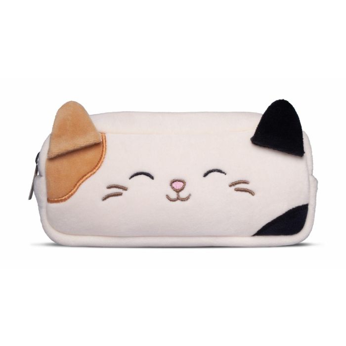 Squishmallows make-up taske med Cameron motiv – blød, kompakt og farverig taske med lynlås til opbevaring af sminke og accessories.