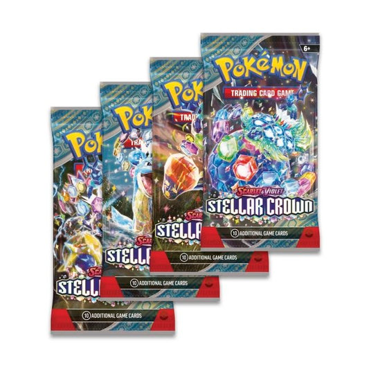 Pokemon SV07 Stellar Crown - 4 Booster-pakker sæt