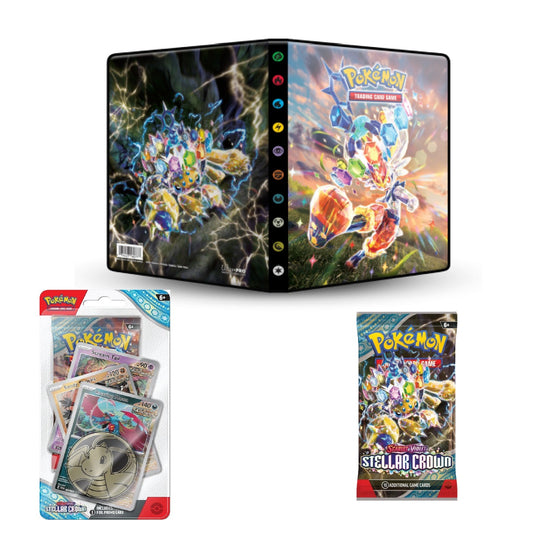 Pokémon TCG: Stellar Crown - Blister + Booster + Mappe Sæt