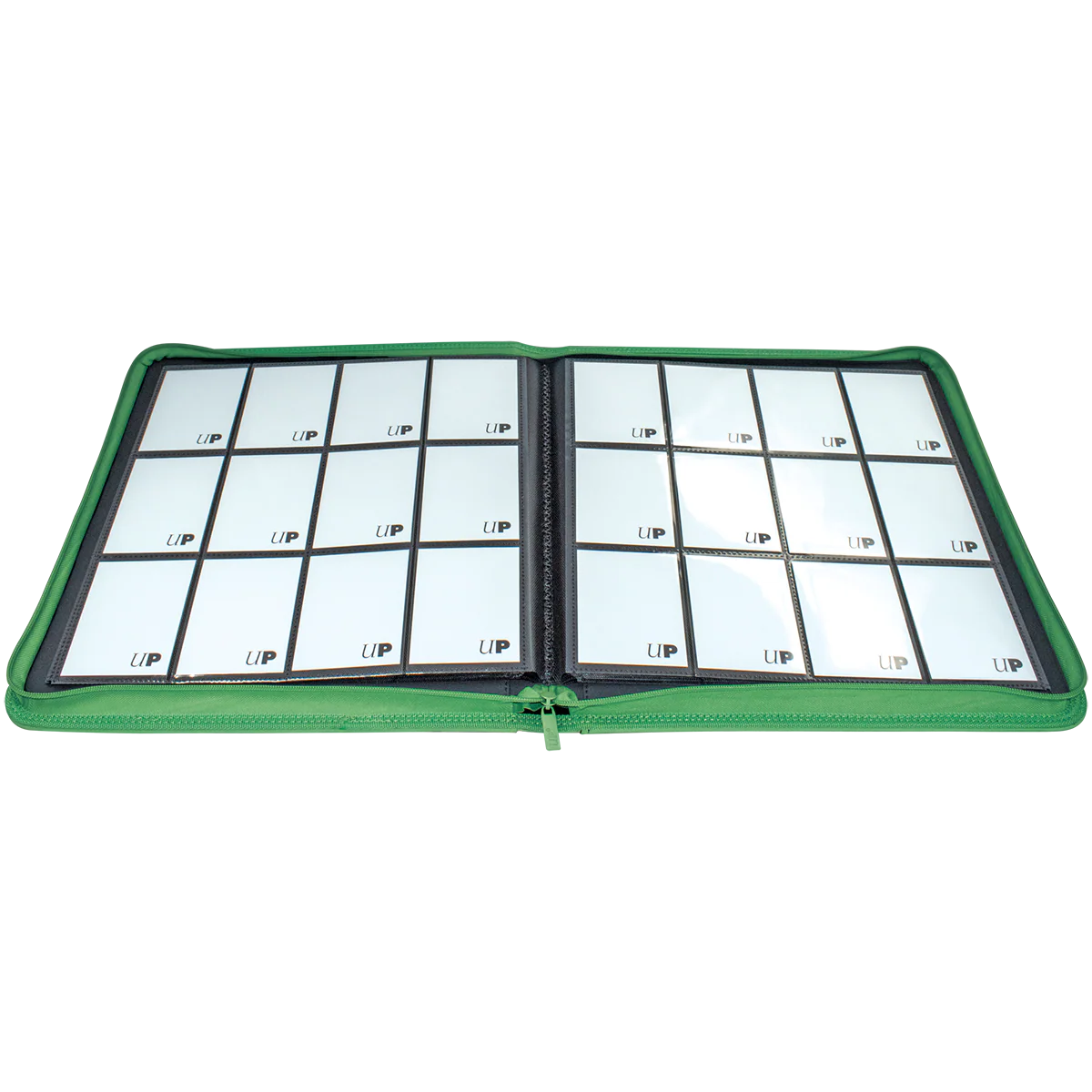 Grøn Ultra Pro Vivid zipmappe med 12 lommer.