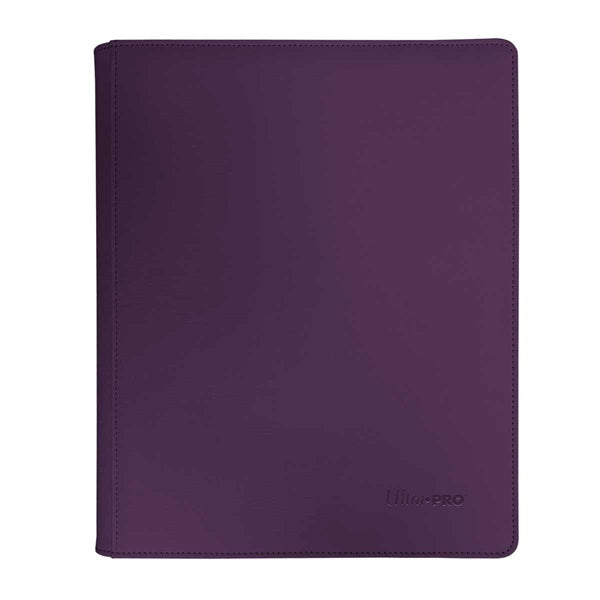 Vivid 9-Pocket PROBinder i farven Midnight Plum med polstret omslag, lynlåslukning og 20 sider med sidelæssende lommer til 360 samlekort.