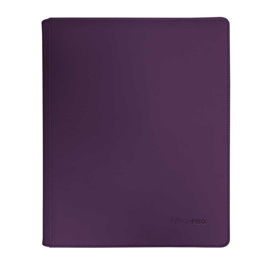 Vivid 9-Pocket PROBinder i farven Midnight Plum med polstret omslag, lynlåslukning og 20 sider med sidelæssende lommer til 360 samlekort.