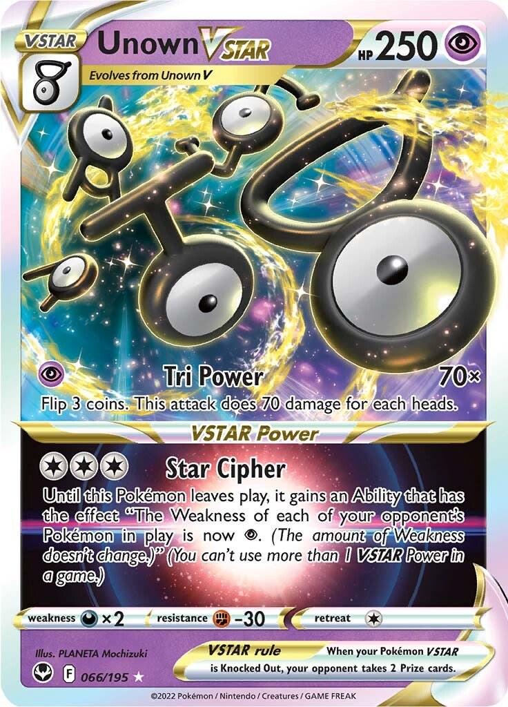 Unown VSTAR 066/195 – SWSH Silver Tempest