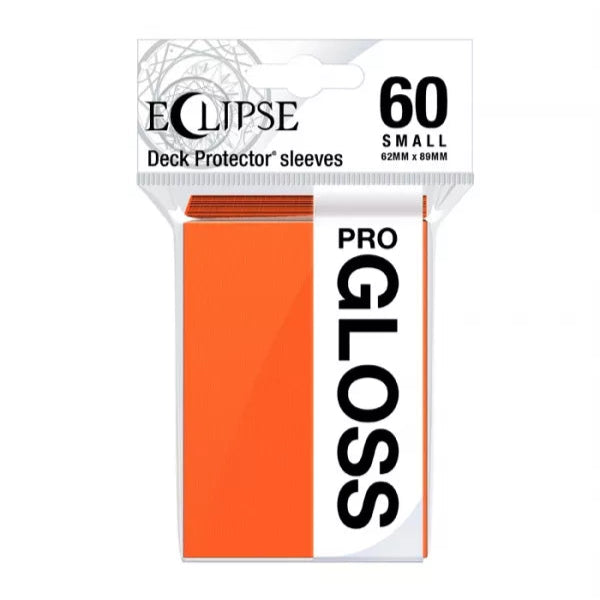 Ultra PRO Eclipse Sleeves Small i orange – holdbare og stilfulde kortbeskyttere til optimal beskyttelse af dine samlekort.