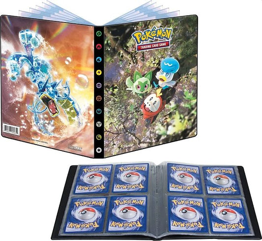 UltraPro 4‑lommer Pokémon SV01 Scarlet & Violet mappe til 80 kort og 4 oversized kort