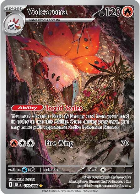 Volcarona 100/086 Pokemon Black Bolt SV10.5